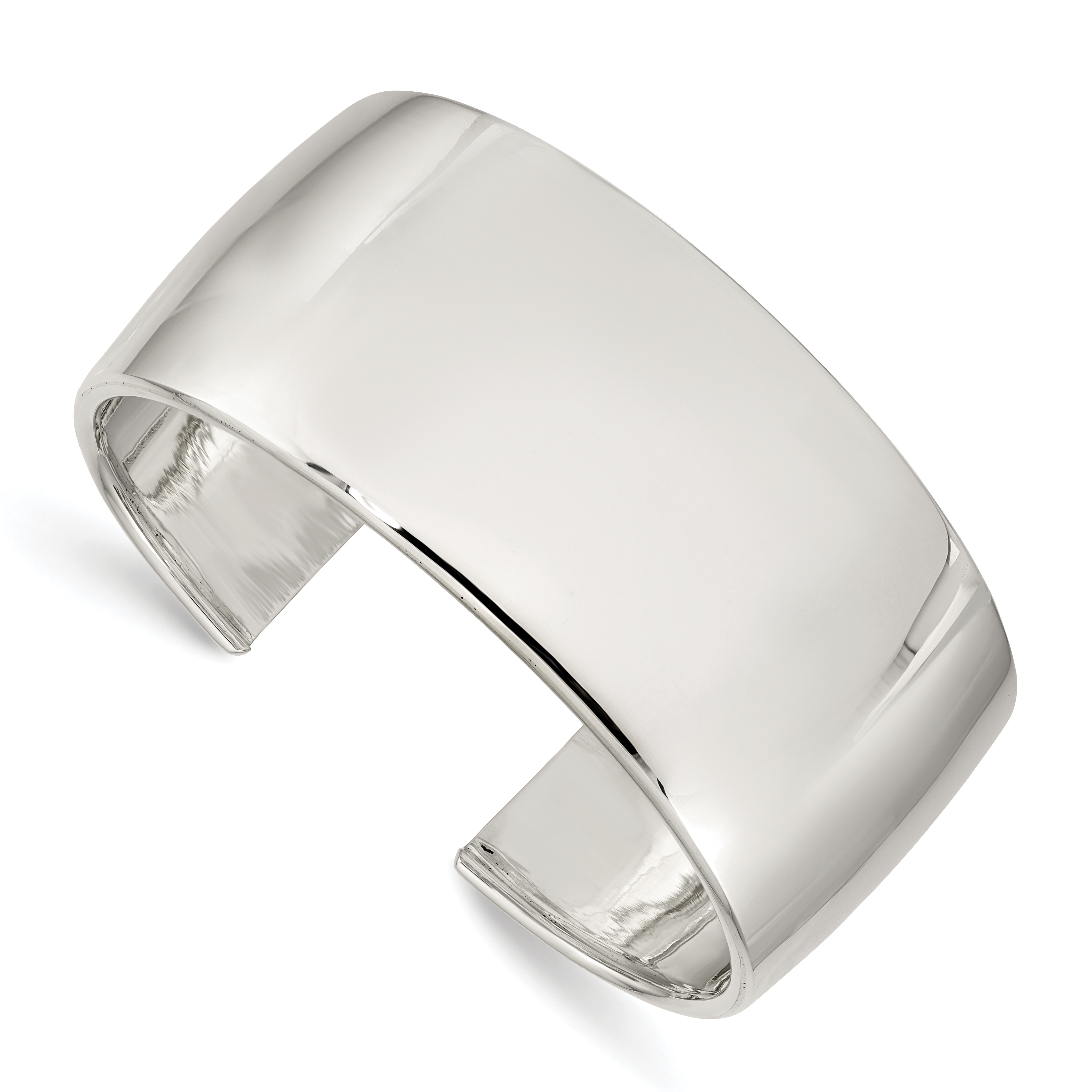 Sterling Silver 30mm Cuff Bangle Bracelet (QB341)