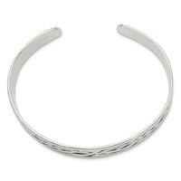 Sterling Silver Antiqued 12.5mm Celtic Design Cuff Bangle Bracelet view 2