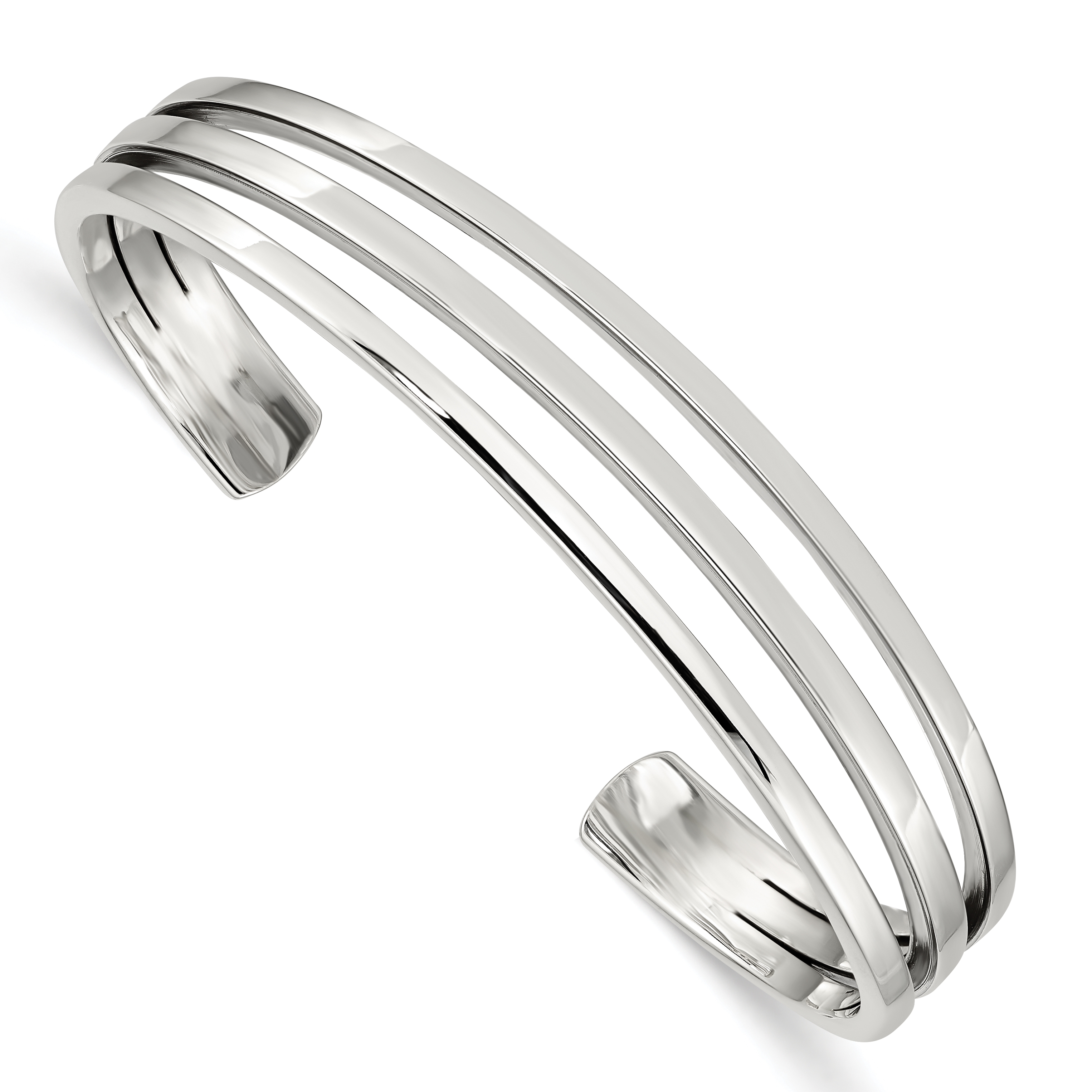 Sterling Silver Cuff Bangle Bracelet (QB369)