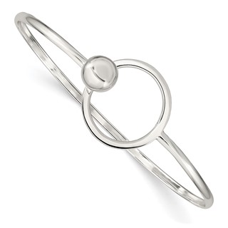 Sterling Silver Circle Bangle Bracelet
