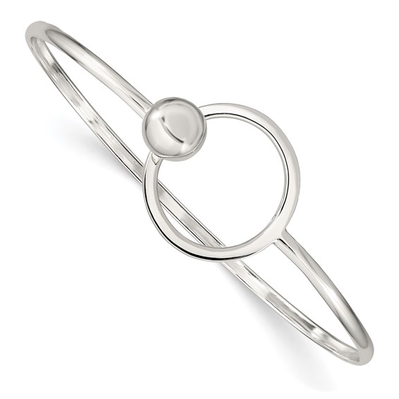 Sterling Silver Circle Bangle Bracelet
