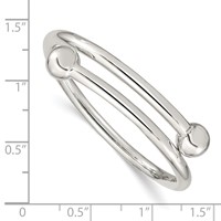 Sterling Silver Polished Flexible Baby Bangle Bracelet view 3