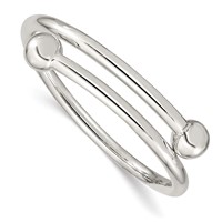 Sterling Silver Polished Flexible Baby Bangle Bracelet view 1