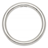 Sterling Silver Polished 8mm Tube Slip-on Bangle view 2