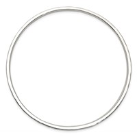 Sterling Silver Polished Hammered 2mm Slip-on Bangle view 2