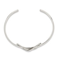 Sterling Silver Polished Infinity Knot Cuff Bangle view 2