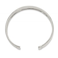 Sterling Silver Polished 10mm Cuff Bangle view 2