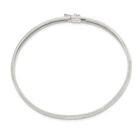 Sterling Silver Laser and Diamond-cut 6.5mm Flexible Bangle view 2