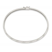 Sterling Silver Diamond-cut 7mm Flexible Bangle view 2