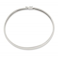 Sterling Silver Polished 8mm Flexible Bangle view 2