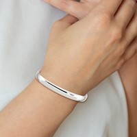 Sterling Silver Polished 8mm Flexible Bangle view 4