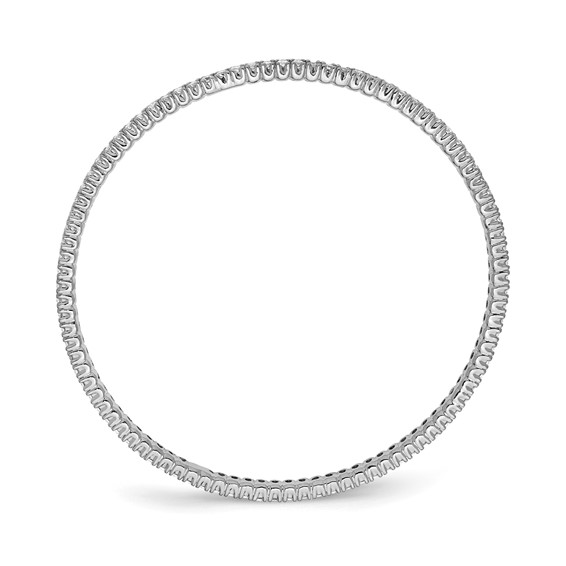 Sterling Silver CZ Slip-On Bangle