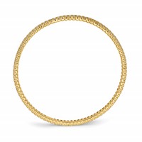 Sterling Shimmer Sterling Silver Gold-tone Flash Gold-plated 93 Stone CZ Bangle Bracelet view 2