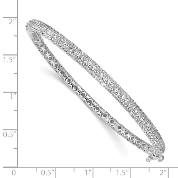 Sterling Silver CZ Slip-On Bangle