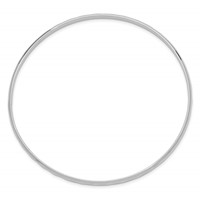 Sterling Silver Rhodium-plated Polished 3mm Patterned Slip-on Bangle view 2