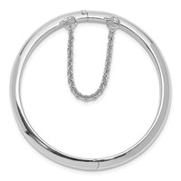 Sterling Silver RH-plated Polished 5mm Bangle with Safety Hinged Children's view 2