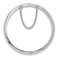 Sterling Silver RH-plated Polished 5mm Bangle with Safety Hinged Children's view 2