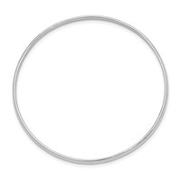 Sterling Silver RH-plated Polished 2mm Slip-on Youth Bangle Bracelet view 2