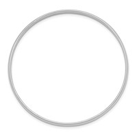 Sterling Silver RH-plated Polished 3mm Slip-on Youth Bangle Bracelet view 2