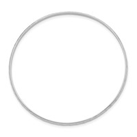Sterling Silver RH-pltd Polished & D C 2mm Slip-on Youth Bangle Bracelet view 2
