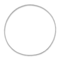 Sterling Silver RH-pltd Polished & D C 2mm Slip-on Youth Bangle Bracelet view 2