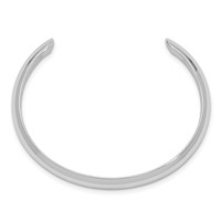 Sterling Silver RH-pltd 6mm Polished Domed 40mm Inside Diameter Cuff Bangle view 2