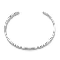 Sterling Silver RH-pltd 6mm Polished 45mm Inside Diameter Cuff Bangle view 2