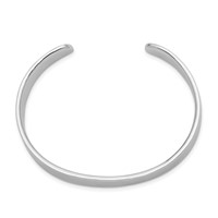 Sterling Silver Rhodium-plated Polished 8mm Children's Cuff Bangle view 2
