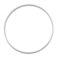 Sterling Silver Rhodium-plated Satin Finish 4.00mm Slip-on Bangle view 2
