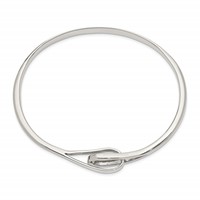 Sterling Silver Polished Interlocking Slip-on Bangle view 2