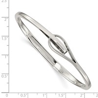 Sterling Silver Polished Interlocking Slip-on Bangle view 3