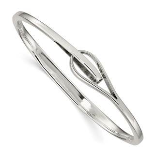 Sterling Silver Interlocking Slip-on Bangle