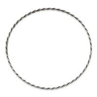 Sterling Silver Antiqued Braided 3.5mm Slip-on Bangle view 2
