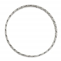 Sterling Silver Antiqued Braided 5.25mm Slip-on Bangle view 2