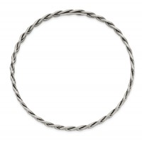 Sterling Silver Antiqued Braided 5.25mm Slip-on Bangle view 2