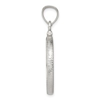 Wideband Distinguished Coin Jewelry Sterling Silver Polished and Diamond-cut 21.1 X 2.0mm $0.05 Screw Top Coin Bezel Pendant view 2