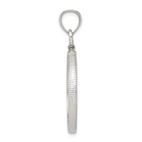 Wideband Distinguished Coin Jewelry Sterling Silver Polished and Diamond-cut 24.1 X 1.7mm $0.25 Screw Top Coin Bezel Pendant view 2