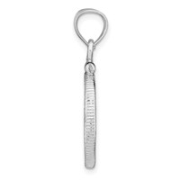 Wideband Distinguished Coin Jewelry Sterling Silver Polished and Diamond-cut 18 X 1.2mm $0.10 Screw Top Coin Bezel Pendant view 2
