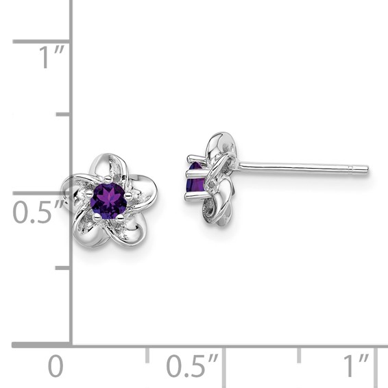 Birthstone Flower Studs