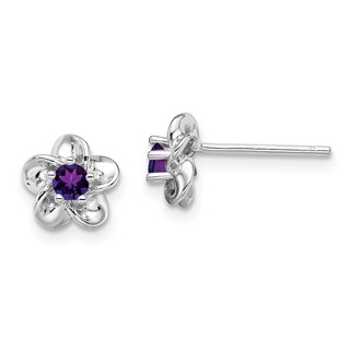 Birthstone Flower Studs
