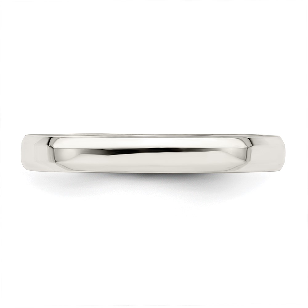 Sterling Silver 3mm Beveled Edge Size 6 Band (QBEC030-6)