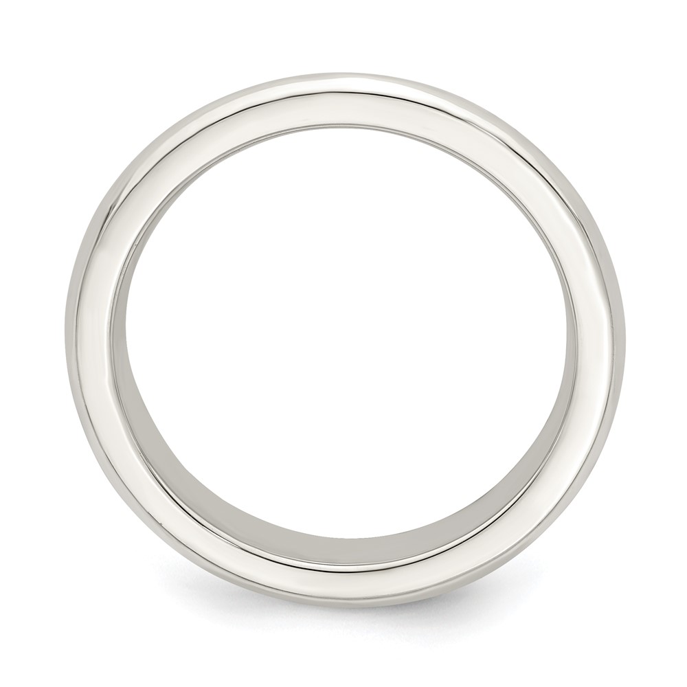 Sterling Silver 4mm Beveled Edge Size 8 Band (QBEC040-8)