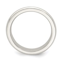 Sterling Silver 4mm Beveled Edge Band, Size 4 view 2