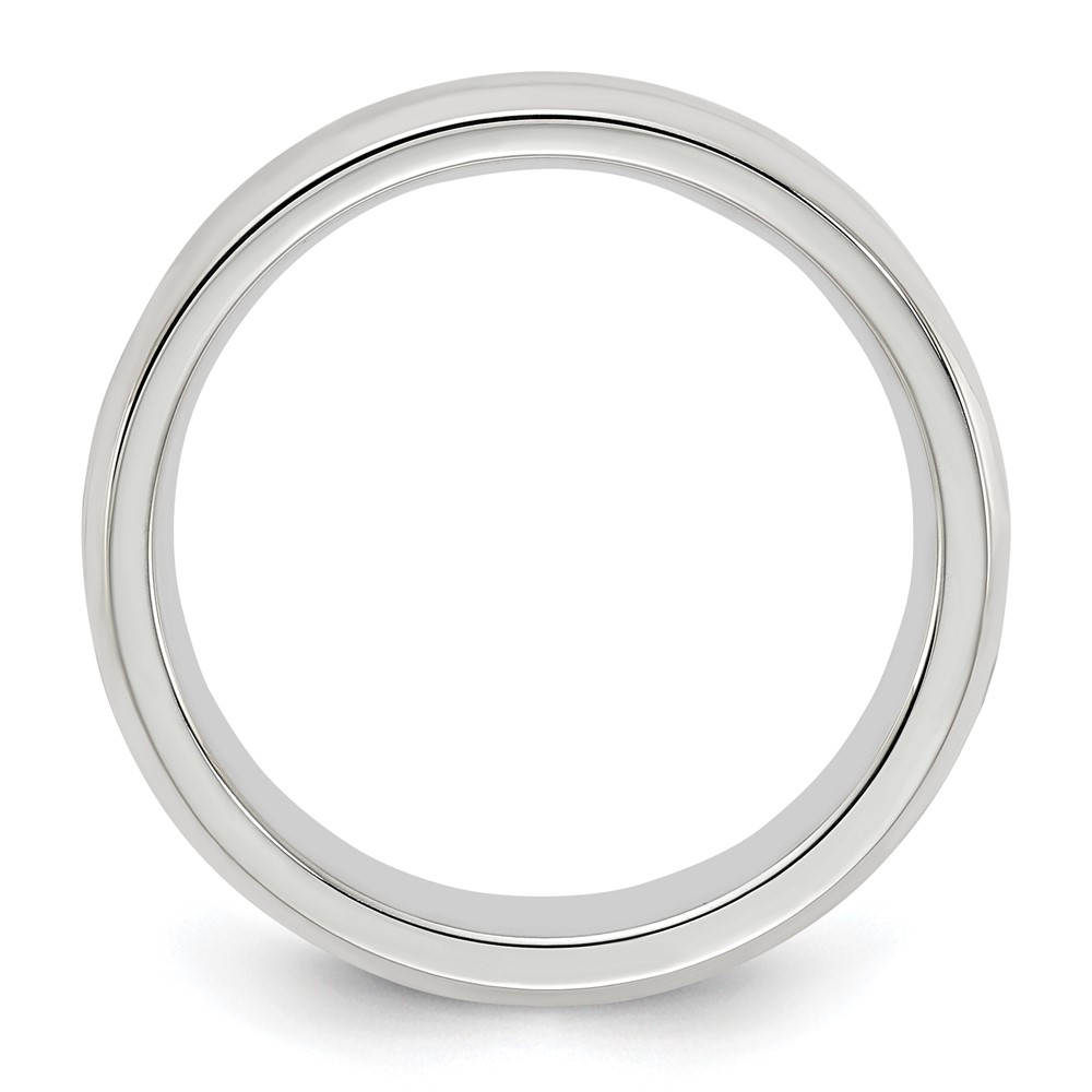 Sterling Silver 5mm Beveled Edge Size 12.5 Band (QBEC050-12.5)