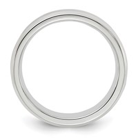 Sterling Silver 5mm Beveled Edge Band view 2