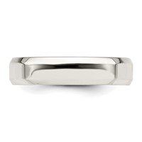 Sterling Silver 5mm Beveled Edge Band view 5