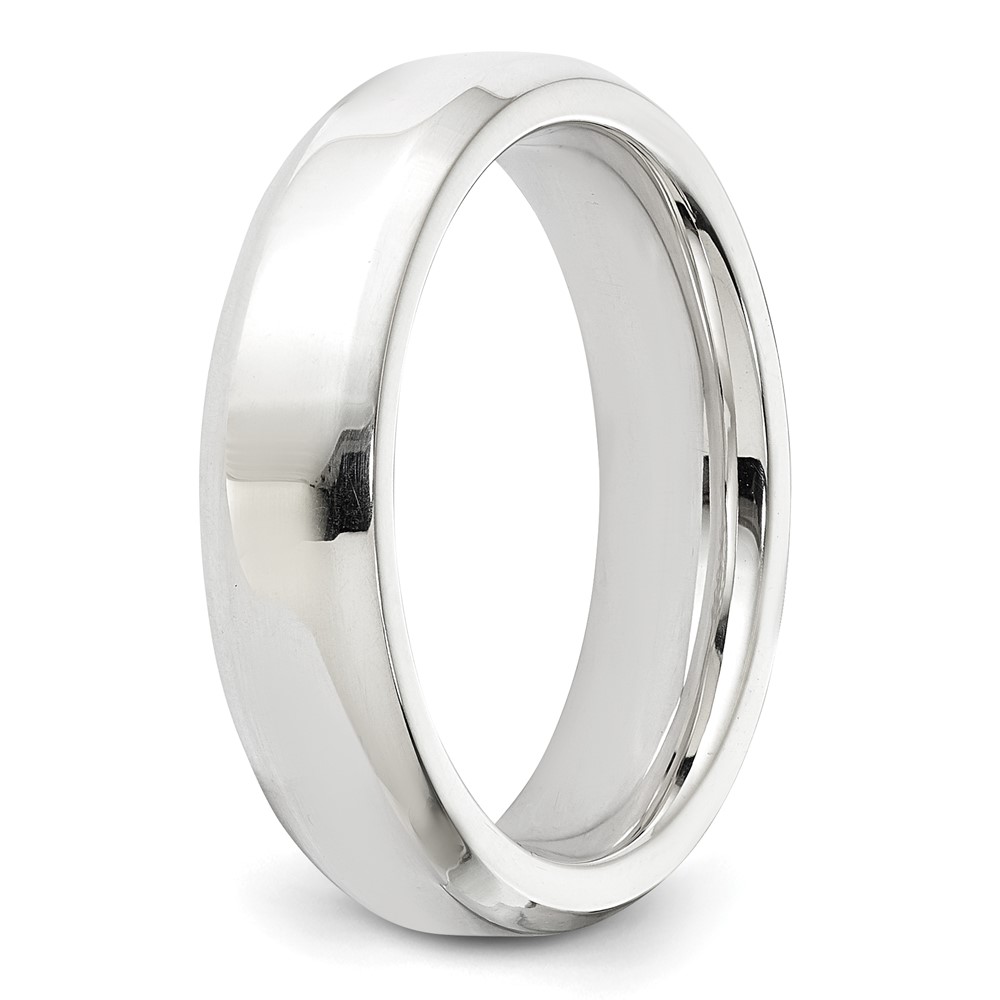 Sterling Silver 5mm Beveled Edge Size 12.5 Band (QBEC050-12.5)