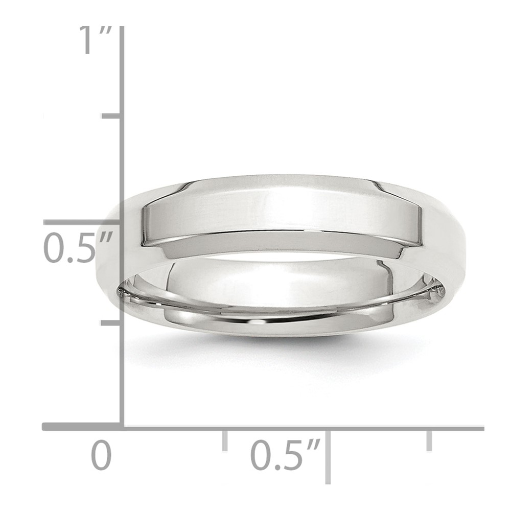 Sterling Silver 5mm Beveled Edge Size 12.5 Band (QBEC050-12.5)