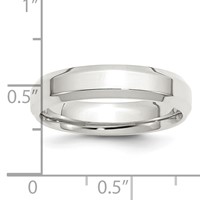 Sterling Silver 5mm Beveled Edge Band view 4