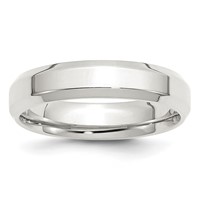 Sterling Silver 5mm Beveled Edge Band view 1